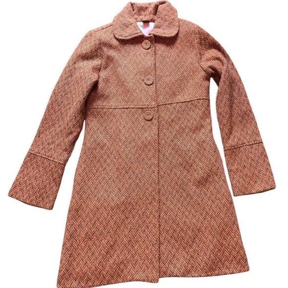 Paul Frank Jackets & Blazers - A81-Brown & Orange herringbone wool blend peacoat with 2 pockets & buttons